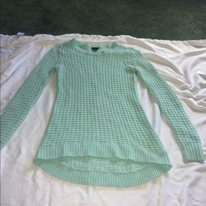 teal blue long sleeve sweater